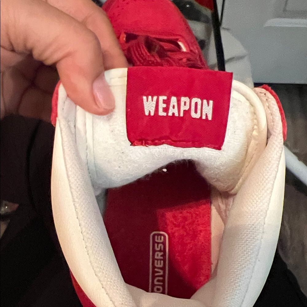 Converse Fastbreak Mid Red White Sneakers Mens 9.5 NWT Classic Retro Basketball - Picture 6 of 7